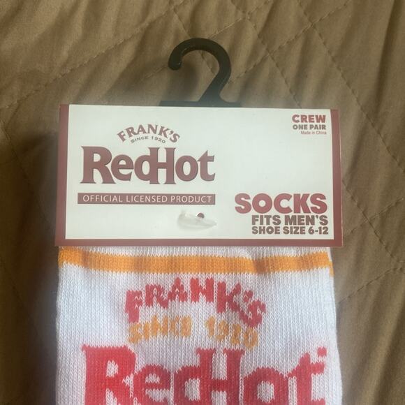 Frank’s Red Hot Sauce Novelty Crew Socks - Picture 2 of 6